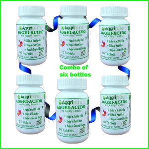 Aggri-Acido 6 Month Pack for Acidity Relief Made with Garlic Extract, Ajamoda Extract, Grapes Extract, Flax Seeds Extract and Haritaki Extract | 360 Tablets | 6 Month Supply | Get For Rs 3199 With Online Payment