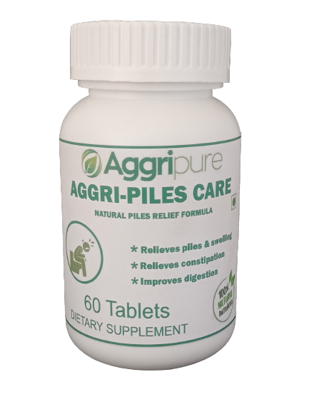 Piles Care 1000 Mg Tablet | Get Fast Relief from Piles | Piles Care Ayurvedic Medicine | Made with 19 Herbal Ingredients | Strongest Piles Care Supplement from Aggripure | 60 Tablets | 1 Month Supply