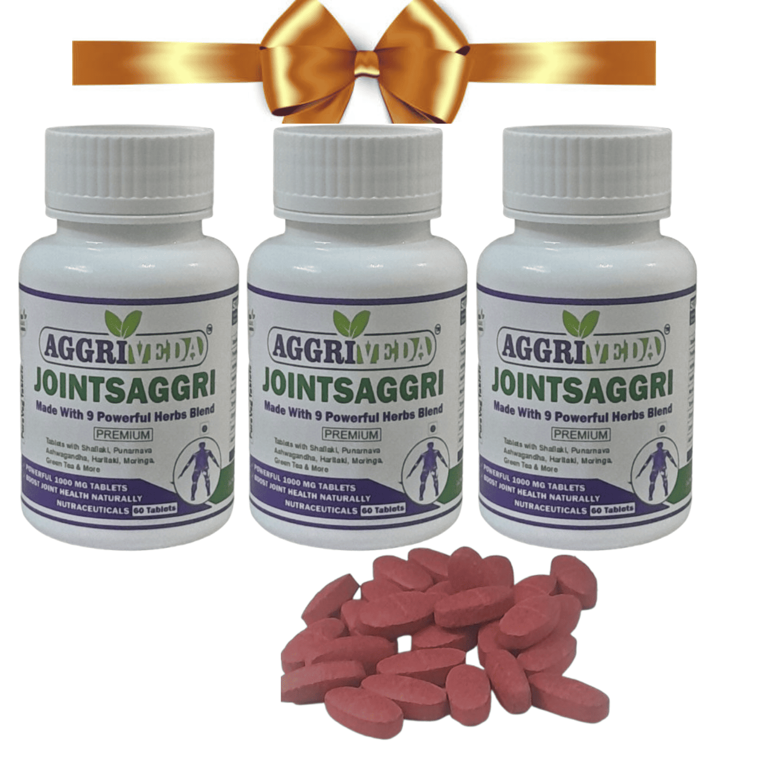Arthritis Pain Relief Ayurvedic Tablets Made with Shallaki Extract, Punarnava Extract, Ashwagandha Extract, Harad Extract, Moringa Extract, Turmeric Extract, Ginger Extract, Green Tea Extract & Aloevera Extract | Powerful 9 Ingredients Blend for Arthritis Pain Relief | 180 Tablets