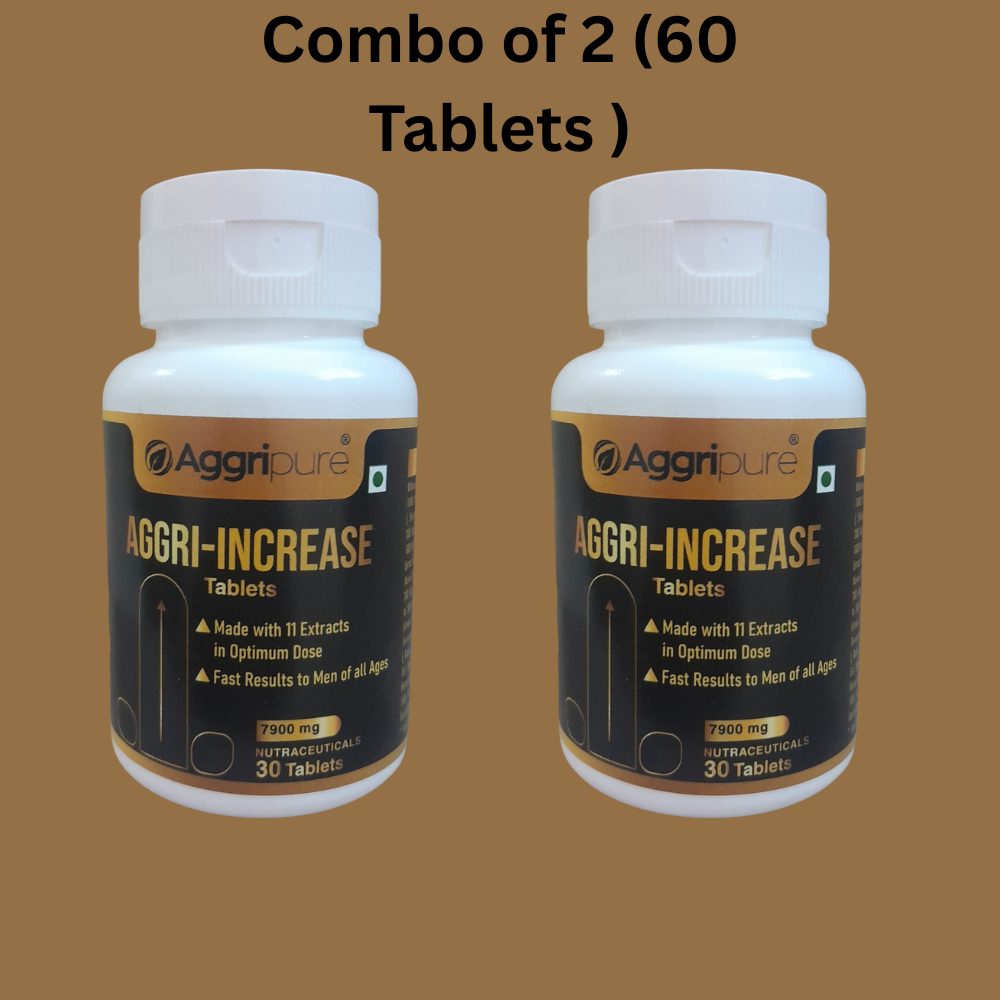Get Longer Harder Stronger Penile Size with Aggri-Increase 7900 Mg Pills Made with Ashwagandha 1000 Mg, Shatavari 600 Mg, Nagkesar 1000 Mg, Konch Seed 1200 Mg, Bada Gokhru 1400 Mg, Akarkara 500 Mg, Jaifal 300 Mg, Tribulus Terrestris 700 Mg, Safed Musli 300 Mg, Salam Panja 200 Mg and Fenugreek 700 Mg | Powerful 11 Herbal Extracts Blend for Male Performance | Lower ED Naturally with Aggri-Increase 7900 Mg | Ling Mota Lamba Karne ki Dawa | 60 Tablets