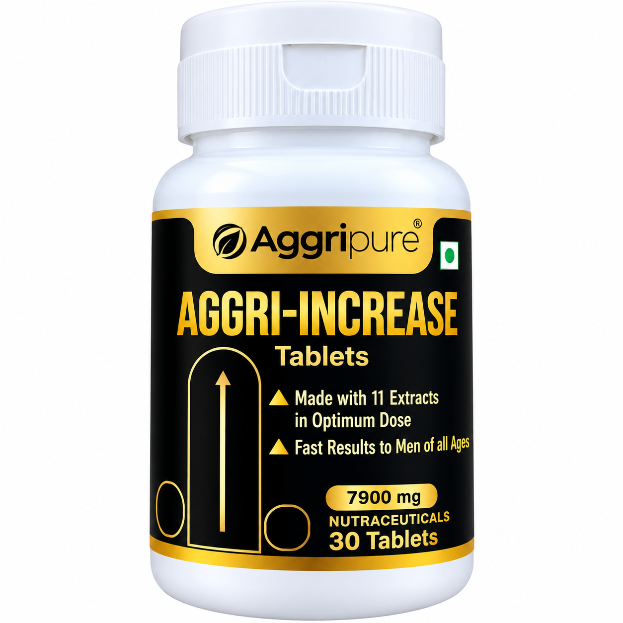 Get Longer, Harder & Stronger Penile Size with Aggri-Increase 7900 Mg Tablets Made with Ashwagandha 1000 Mg, Shatavari 600 Mg, Nagkesar 1000 Mg, Konch Seed 1200 Mg, Bada Gokhru 1400 Mg, Akarkara 500 Mg, Jaifal 300 Mg, Tribulus Terrestris 700 Mg, Safed Musli 300 Mg, Salam Panja 200 Mg and Fenugreek 700 Mg | Powerful 11 Ingredients Blend to Boost Performance | Ling Mota Lamba Karne ki Asardar Dawa | 30 Tablets | Get for Rs 1199 With Online Payment