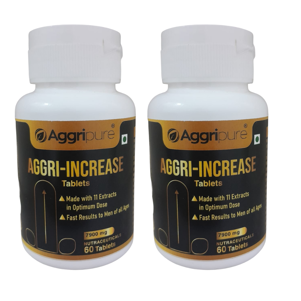 Get Longer, Harder & Stronger Penile Size with Aggri-Increase 7900 Mg Tablets Made with Ashwagandha 1000 Mg, Shatavari 600 Mg, Nagkesar 1000 Mg, Konch Seed 1200 Mg, Bada Gokhru 1400 Mg, Akakara 500 Mg, Jaifal 300 Mg, Tribulus Terrestris 700 Mg, Safed Musli 300 Mg, Salam Panja 200 Mg and Fenugreek 700 Mg | Powerful 11 Ingredients Blend to Boost Performance | Ling Mota Lamba Karne ki Asardar Dawa | 120 Tablets
