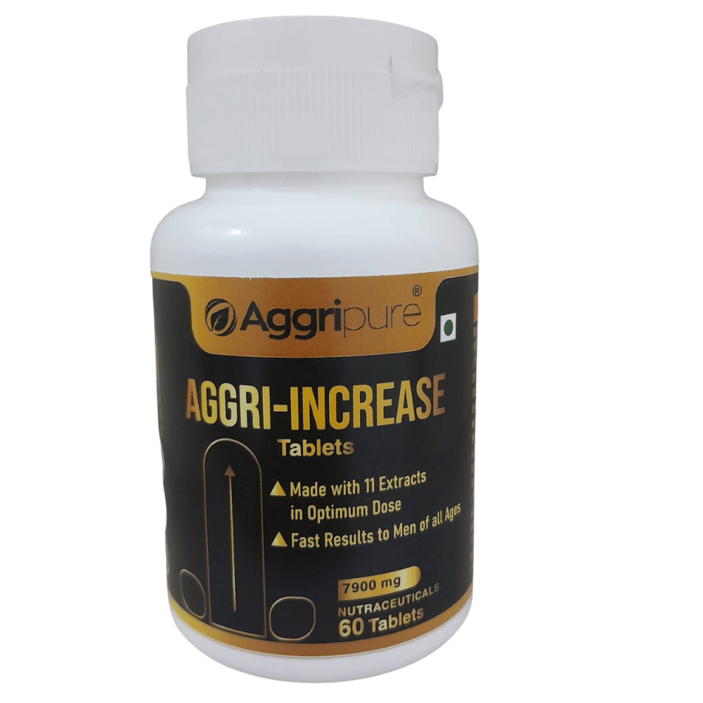 Get Longer, Harder & Stronger Penile Size with Aggri-Increase 7900 Mg Tablets Made with Ashwagandha 1000 Mg, Shatavari 600 Mg, Nagkesar 1000 Mg, Konch Seed 1200 Mg, Bada Gokhru 1400 Mg, Akakara 500 Mg, Jaifal 300 Mg, Tribulus Terrestris 700 Mg, Safed Musli 300 Mg, Salam Panja 200 Mg and Fenugreek 700 Mg | Powerful 11 Ingredients Blend to Boost Performance | Ling Mota Lamba Karne ki Asardar Dawa | 60 Tablets