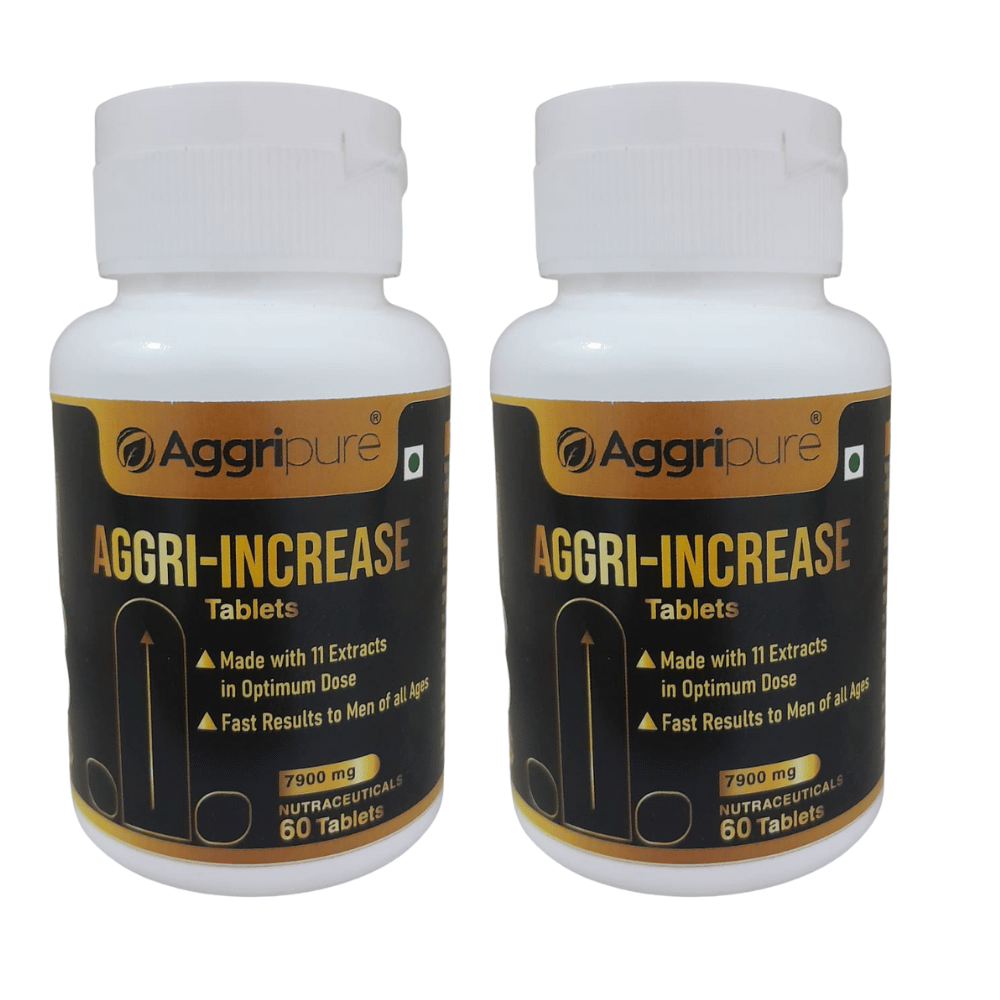 Get Longer, Harder & Stronger Penile Size with Aggri-Increase 7900 Mg Tablets Made with Ashwagandha 1000 Mg, Shatavari 600 Mg, Nagkesar 1000 Mg, Konch Seed 1200 Mg, Bada Gokhru 1400 Mg, Akakara 500 Mg, Jaifal 300 Mg, Tribulus Terrestris 700 Mg, Safed Musli 300 Mg, Salam Panja 200 Mg and Fenugreek 700 Mg | Powerful 11 Ingredients Blend to Boost Performance | Ling Mota Lamba Karne ki Asardar Dawa | 120 Tablets