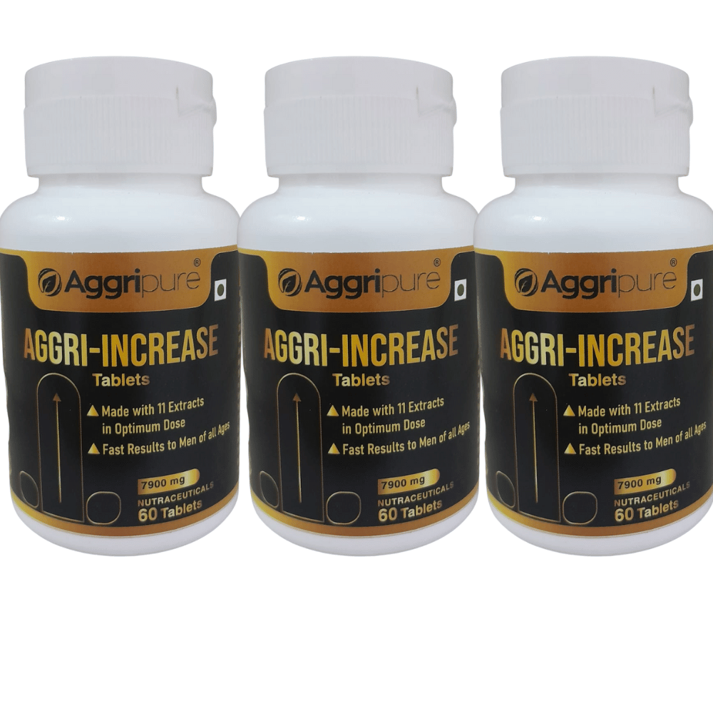 Get Longer, Harder & Stronger Penile Size with Aggri-Increase 7900 Mg Tablets Made with Ashwagandha 1000 Mg, Shatavari 600 Mg, Nagkesar 1000 Mg, Konch Seed 1200 Mg, Bada Gokhru 1400 Mg, Akakara 500 Mg, Jaifal 300 Mg, Tribulus Terrestris 700 Mg, Safed Musli 300 Mg, Salam Panja 200 Mg and Fenugreek 700 Mg | Powerful 11 Ingredients Blend to Boost Performance | Ling Mota Lamba Karne ki Asardar Dawa | 180 Tablets