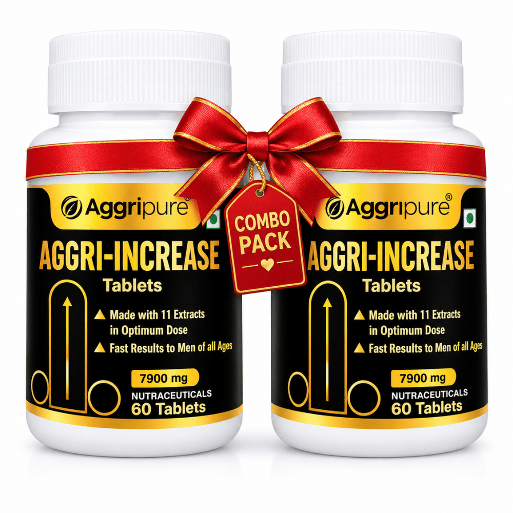 Get Longer, Harder & Stronger Penile Size with Aggri-Increase 7900 Mg Tablets Made with Ashwagandha 1000 Mg, Shatavari 600 Mg, Nagkesar 1000 Mg, Konch Seed 1200 Mg, Bada Gokhru 1400 Mg, Akarkara 500 Mg, Jaifal 300 Mg, Tribulus Terrestris 700 Mg, Safed Musli 300 Mg, Salam Panja 200 Mg and Fenugreek 700 Mg | Powerful 11 Ingredients Blend to Boost Performance | Ling Mota Lamba Karne ki Asardar Dawa | 120 Tablets | Get for Rs 1999 With Online Payment