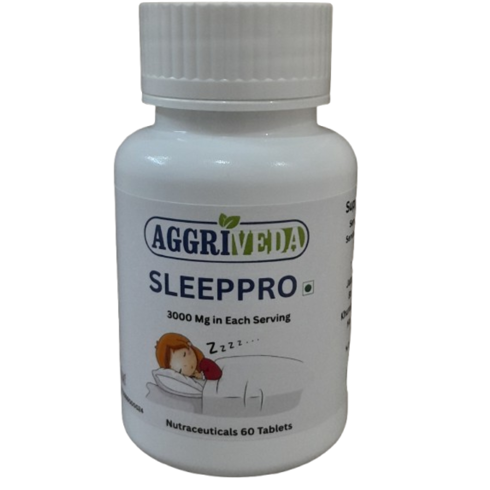 Sleep Pro Sleep Booster Tablets Made with Tagar 1200 Mg Jatamansi 300 Mg Brahmi 600 Mg Khursani Ajwain 300 Mg and Harad 600 Mg | Powerful Sleep Pills for Men and Women