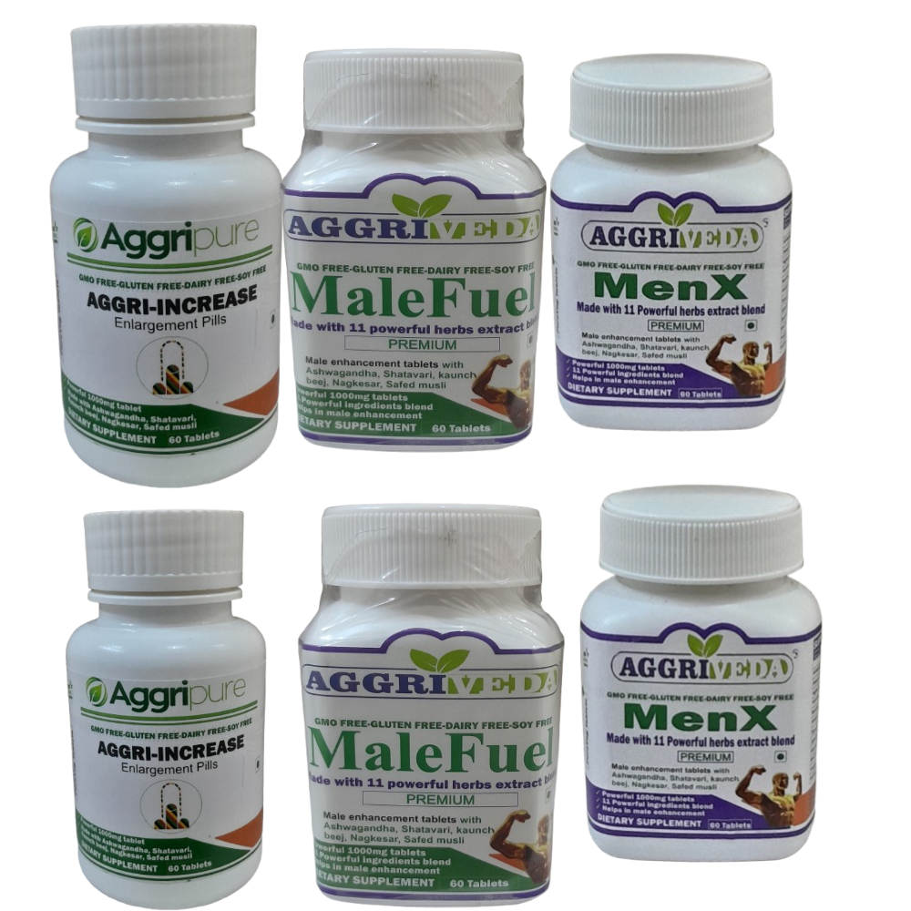 Panis Enlargement Tablets – Malefuel + Aggri-Increase+ MenX | 360 Tablets | 4 Month Supply