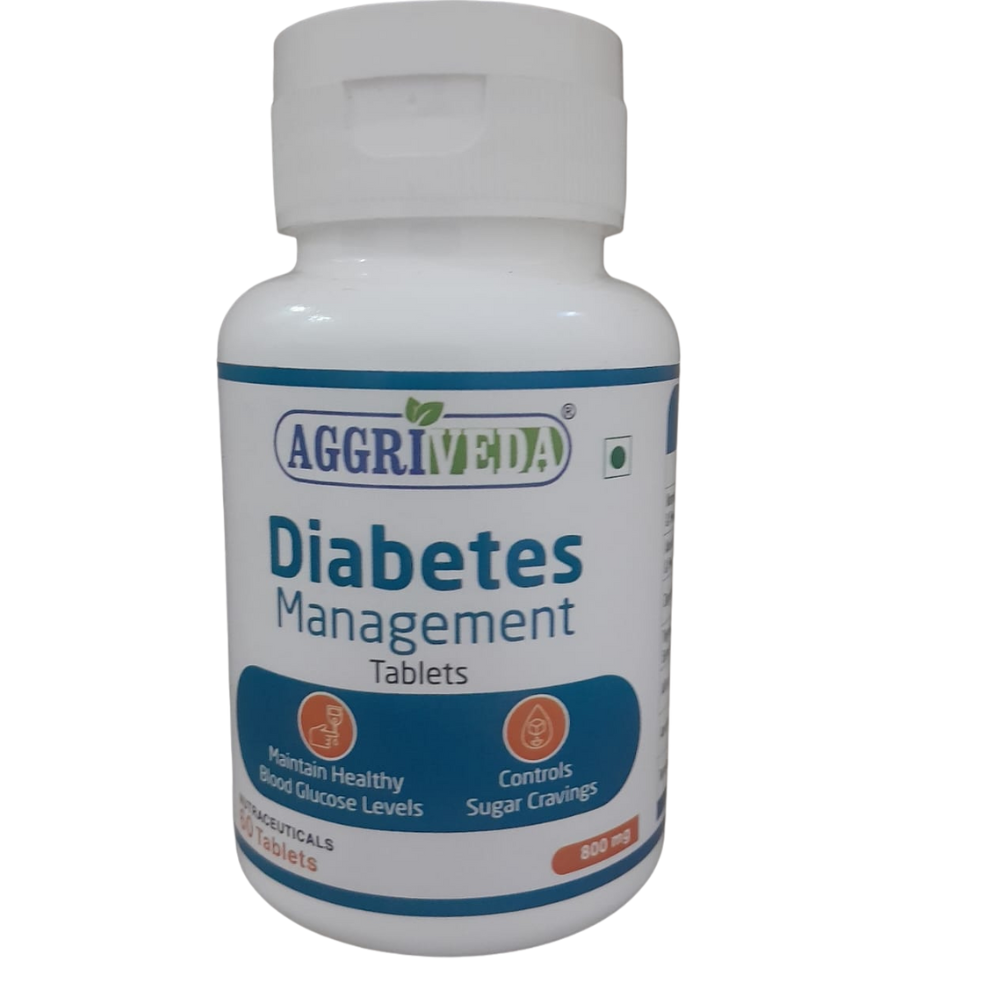 Healthy Blood Glucose Levels with Diabetes Management Tablets Made with Bitter Gourd Extract & Powder, Aloevera Extract & Powder, Ginger Extract & Powder, Fenugreek Extract & Powder, Garlic Extract & Powder, Neem Extract & Powder, Haritaki Extract & Powder | 60 Tablets