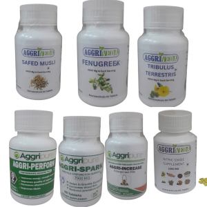 7 Bottle Combo for Ling Mota Lamba Karne ki Dawa - Safed Musli + Fenugreek + Tribulus Terrestris + Aggri-Perform + Aggri-Spark + Aggri-Increase + Nitric Oxide Booster | 420 Tablets