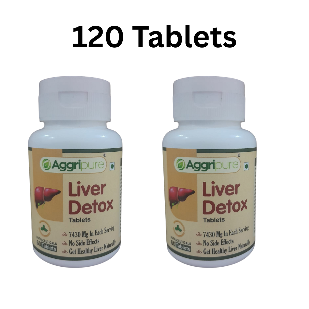 Liver Detox Tablets 7430 Mg In Each Serving Made with Bhumi Amla 1000 Mg, Aloevera 1200 Mg, Kutaki 320 Mg, Bhringraj 800 Mg, Chirayta 640 Mg, Makoy 320 Mg, Kasoundi 350 Mg, Chicory 350 MG, Mulethi 360 MG, Sarphunkha 240 MG, Punarnava 420 MG, Pitpapra 240 Mg, Revand Chini 200 Mg, Parwal 350 MG, Bindaal 160 MG, Adusa 150 MG, Chabh 150 Mg, Karira 80 Mg, Ginger 100 Mg | Powerful Liver Detox Cleanse Tablets Pure Naturally | Fatty Liver Support Herbal Supplement for Men and Women | 120 Tablets