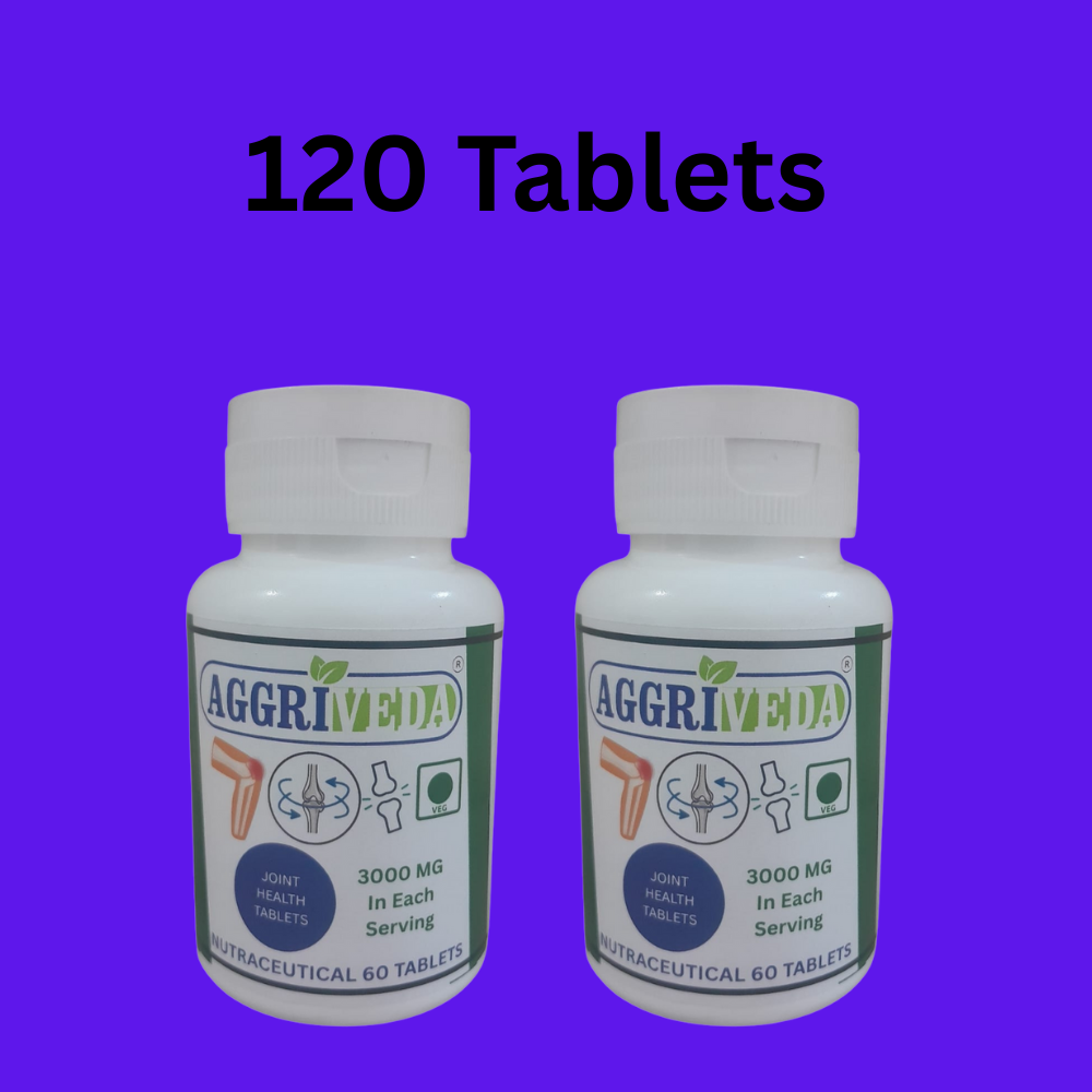 Joint Health Tablets 3000 Mg In Each Serving Made with Shallaki 300 Mg, Punarnava 225 Mg, Ashwagandha 150 Mg, Turmeric 150 Mg, Ginger 150 Mg, Guggul 150 Mg, Grapeseed 75 Mg, Tulsi 75 Mg, Laung 75 Mg, Aloevera 60 Mg, Haritaki 15 Mg | Powerful Arthritis Pain Relief Tablets | Get Relief in OA and RA | Powerful Anti Inflammatory Joint Pain Relief Tablets | 120 Tablets
