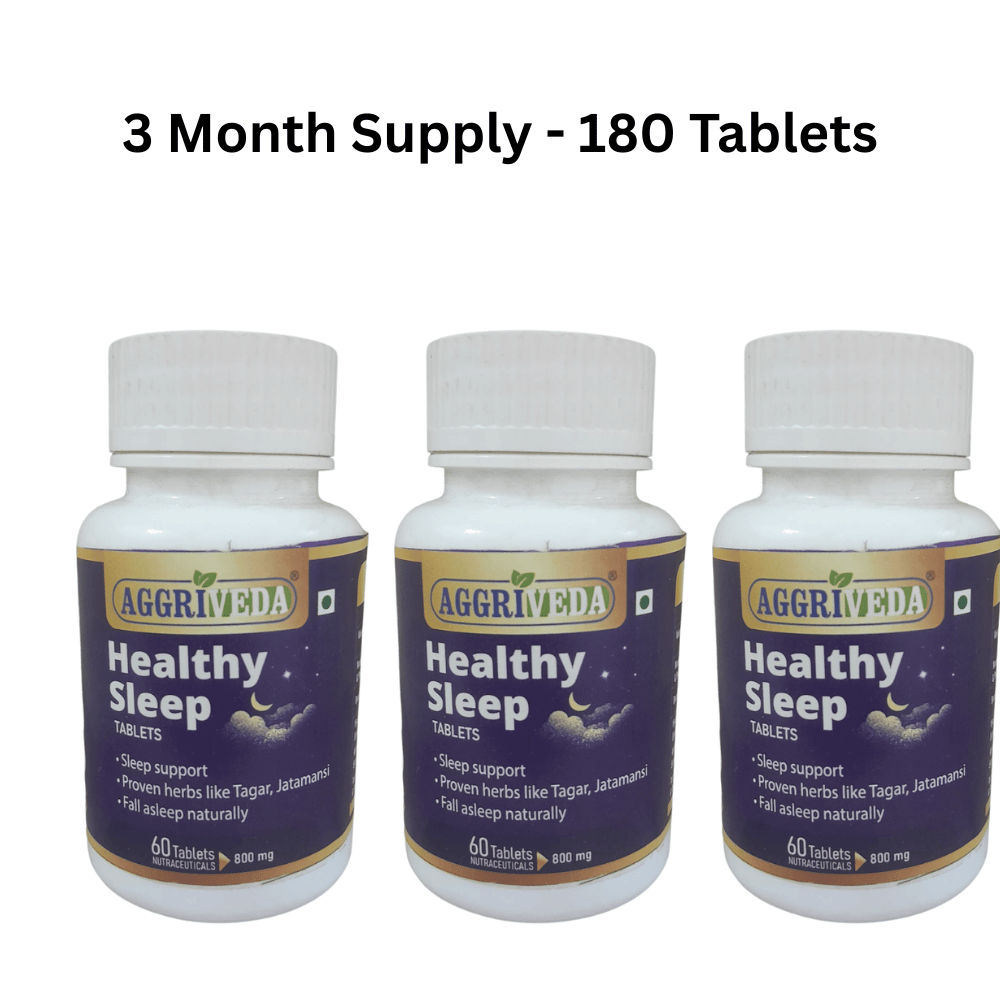 Sleep Booster Tablets 800 Mg Made with Tagar Extract & Powder, Jatamansi Extract & Powder, Brahmi Extract & Powder, Khursani Ajwain Extract & Powder, Ashwagandha Extract & Powder and Haritaki Extract & Powder | Fall Asleep Naturally | Powerful Pills to Treat Insomnia Naturally | 180 Tablets